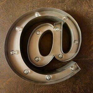 Metal Marquee wall hanging sign @symbol